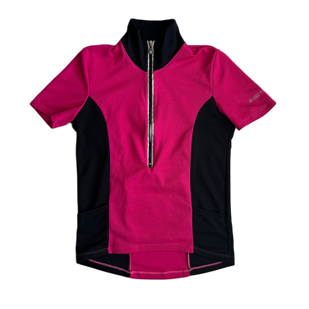 Aero‎ Tech Designs Women's Pink Short Sleeve Half Zip Cycling Jersey Medium